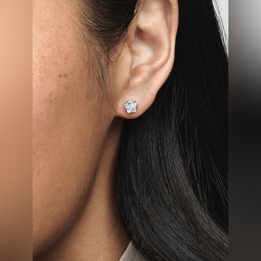 $70 Pandora Celestial Sparkling Star Stud Earrings Sterling Silver